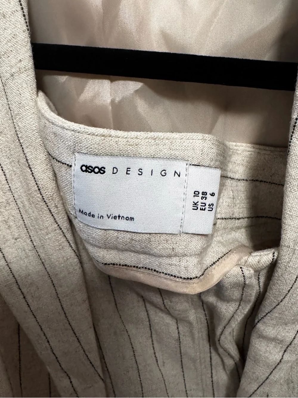 ASOS Design Striped Linen-Like Blazer/Shorts Set - Picture 5 of 5
